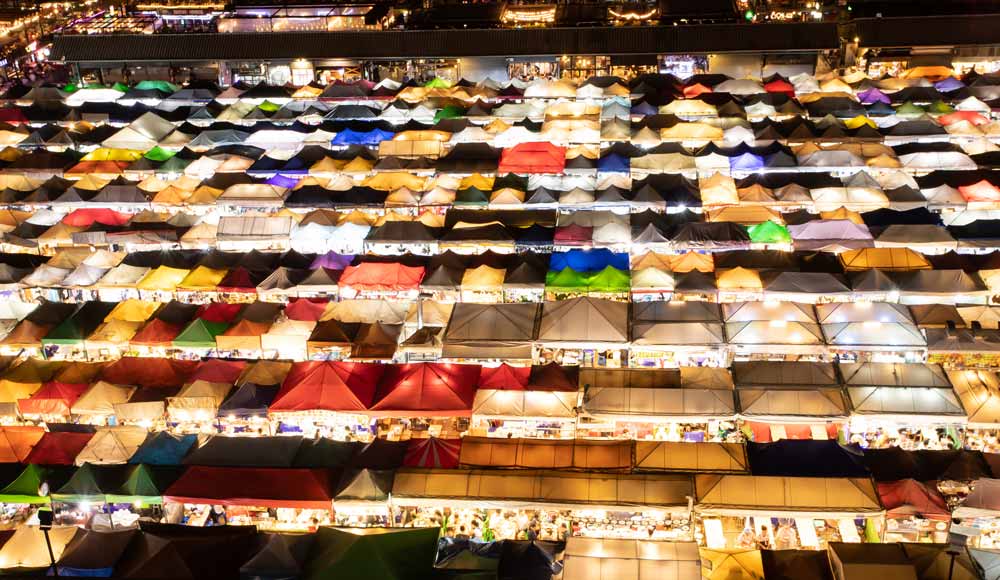 Bangkok Train Night market is one of the best night markets in bangkok
